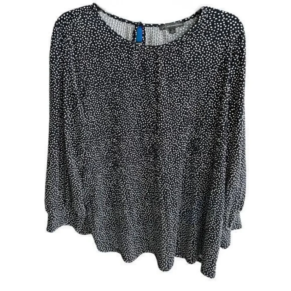 Adrianna Papell navy blue white cottagecore boho oversize NWOT SZ L fits 3XL